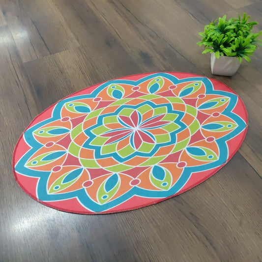 Avioni Oasis Collection |Anti-Slip, Washable, Premium Rangoli Print | Floor Mat/Bath Mat |  Bath Mats-40x60 cms (Set of 3 Pieces)