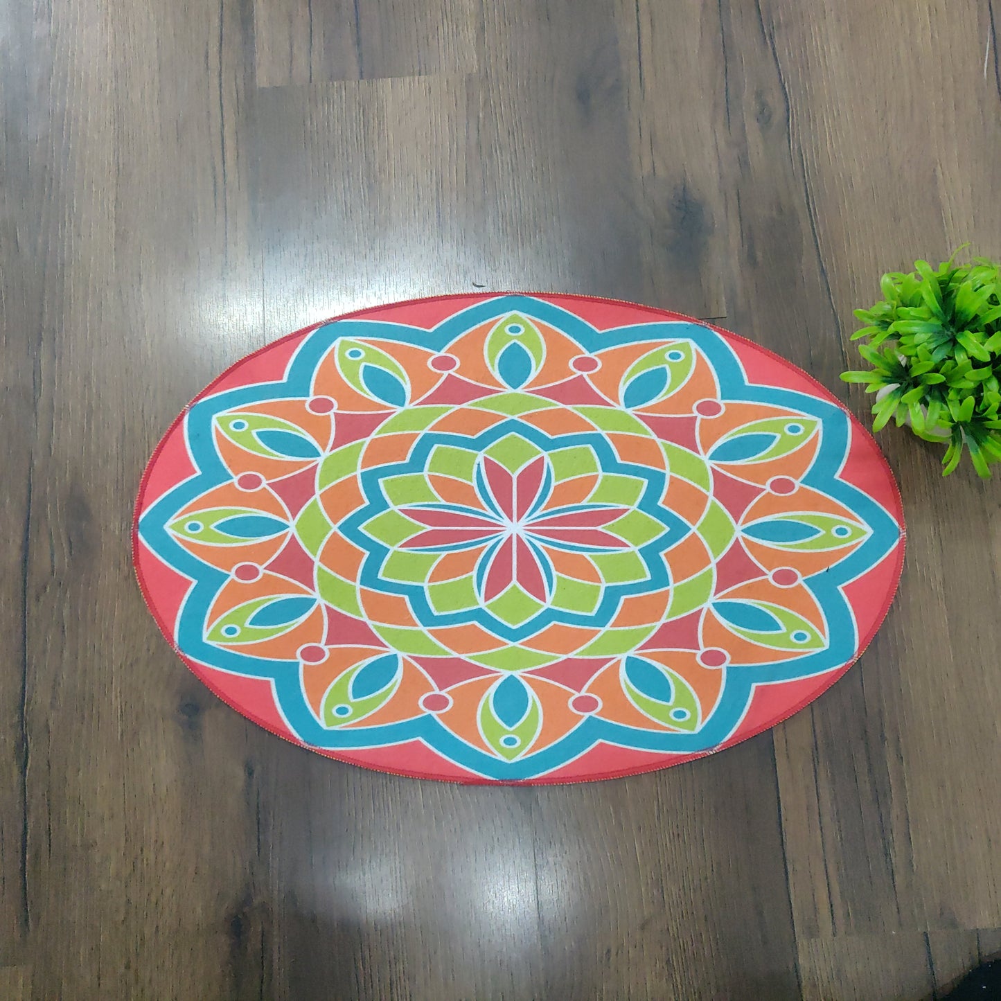 Avioni Oasis Collection |Anti-Slip, Washable, Premium Rangoli Print | Floor Mat/Bath Mat |  Bath Mats-40x60 cms (Set of 3 Pieces)