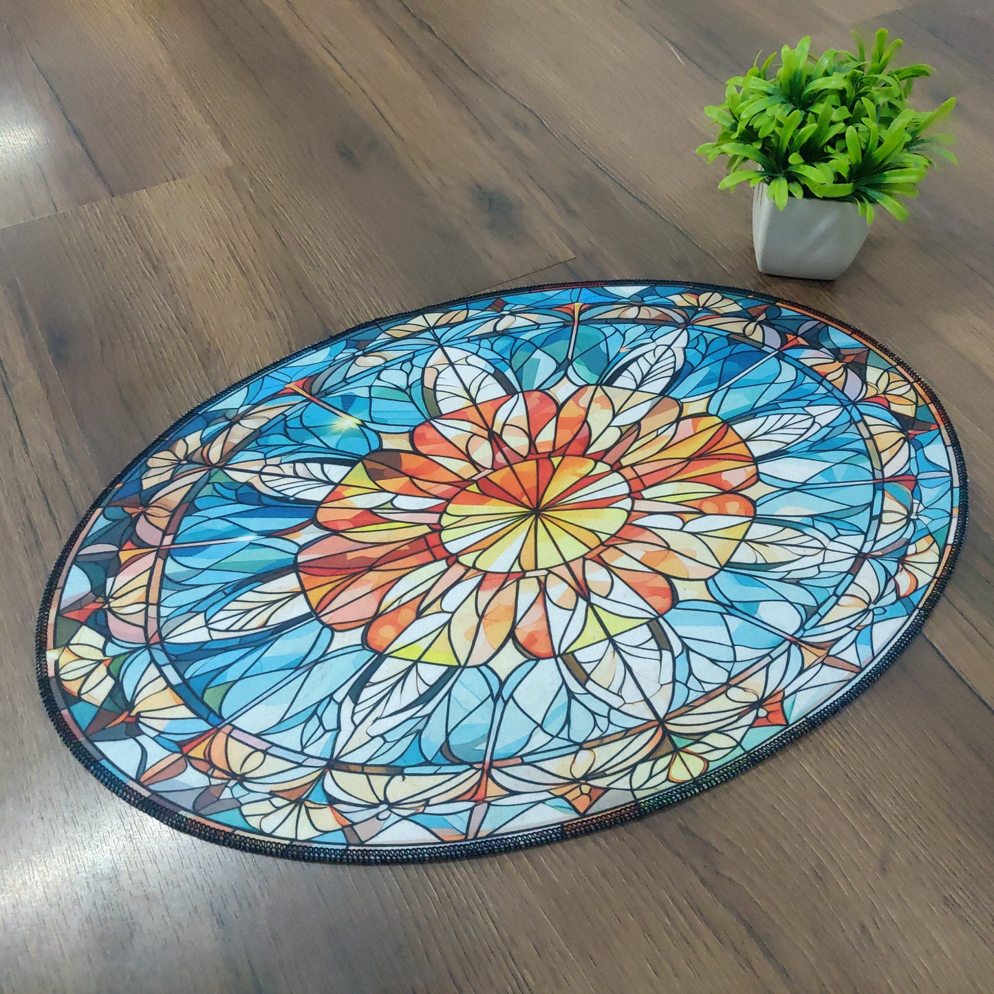 Avioni Oasis Collection |Anti-Slip, Washable, Premium Rangoli Print | Floor Mat/Bath Mat |  Bath Mats-40x60 cms (Set of 3 Pieces)