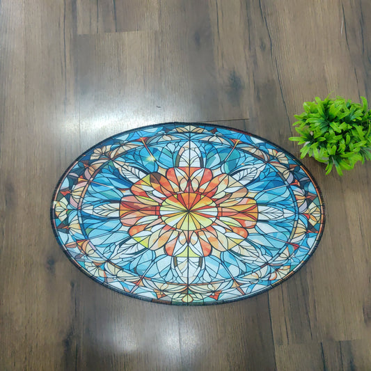 Avioni Oasis Collection |Anti-Slip, Washable, Premium Rangoli Print | Floor Mat/Bath Mat |  Bath Mats-40x60 cms (Set of 3 Pieces)