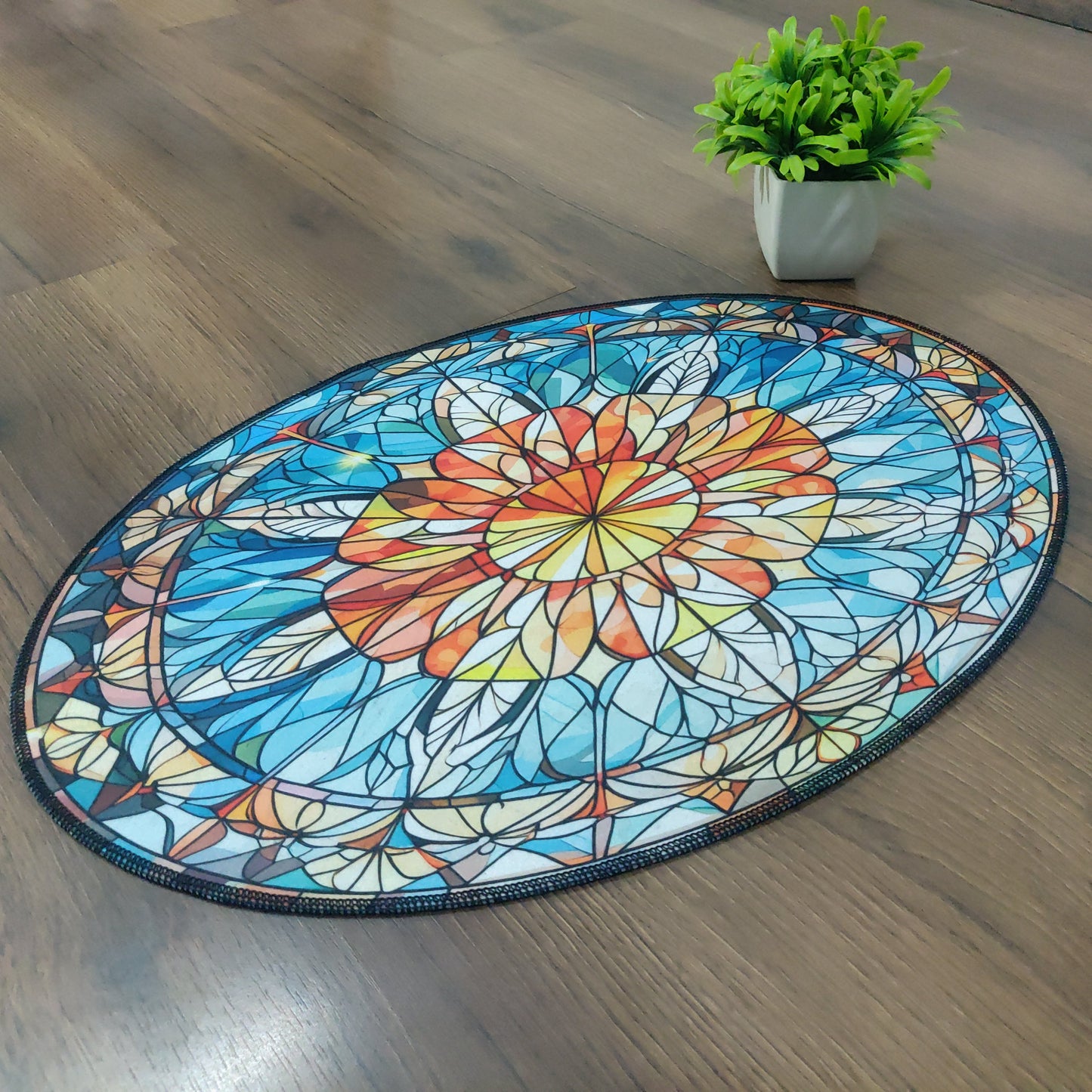 Avioni Oasis Collection |Anti-Slip, Washable, Premium Rangoli Print | Floor Mat/Bath Mat |  Bath Mats-40x60 cms (Set of 3 Pieces)