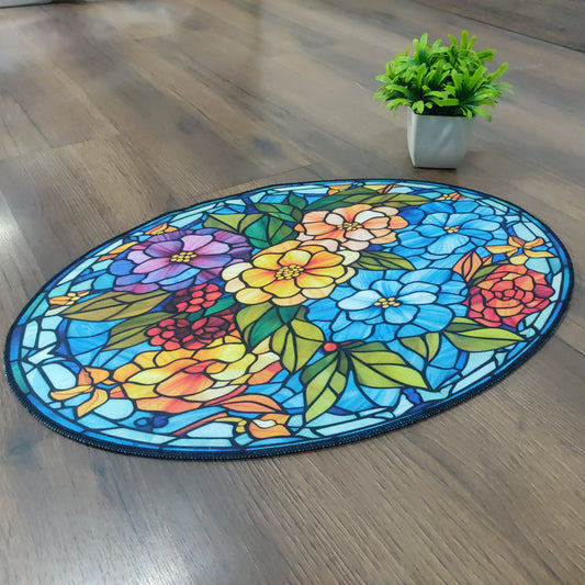 Avioni Oasis Collection |Anti-Slip, Washable, Premium Floral Print | Floor Mat/Bath Mat |  Bath Mats-40x60 cms (Set of 3 Pieces)