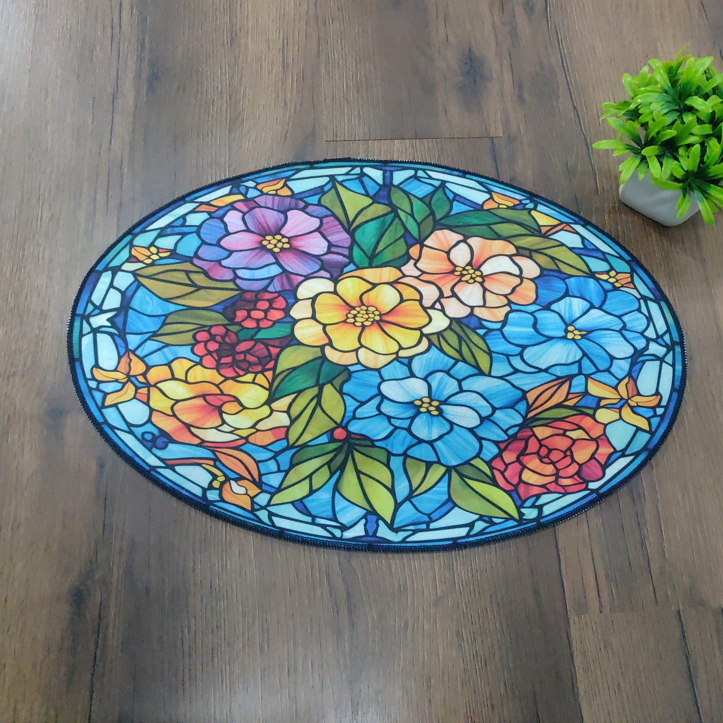 Avioni Oasis Collection |Anti-Slip, Washable, Premium Floral Print | Floor Mat/Bath Mat |  Bath Mats-40x60 cms (Set of 3 Pieces)