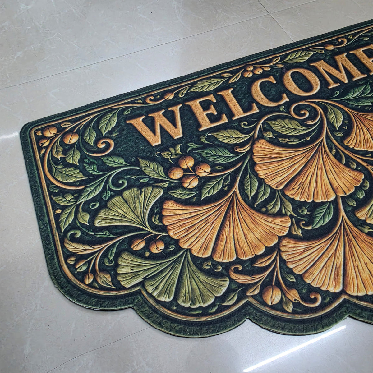 Avioni Home "Elitaire Welcome Collection" Floormat | Premium Floral Welcome Door Mat | Set of 2 or 3 | High Wear Resistance, 4mm Profile for Easy Door Clearance & High-Grip Silicone Anti-Slip Backing | 45 × 75 cm