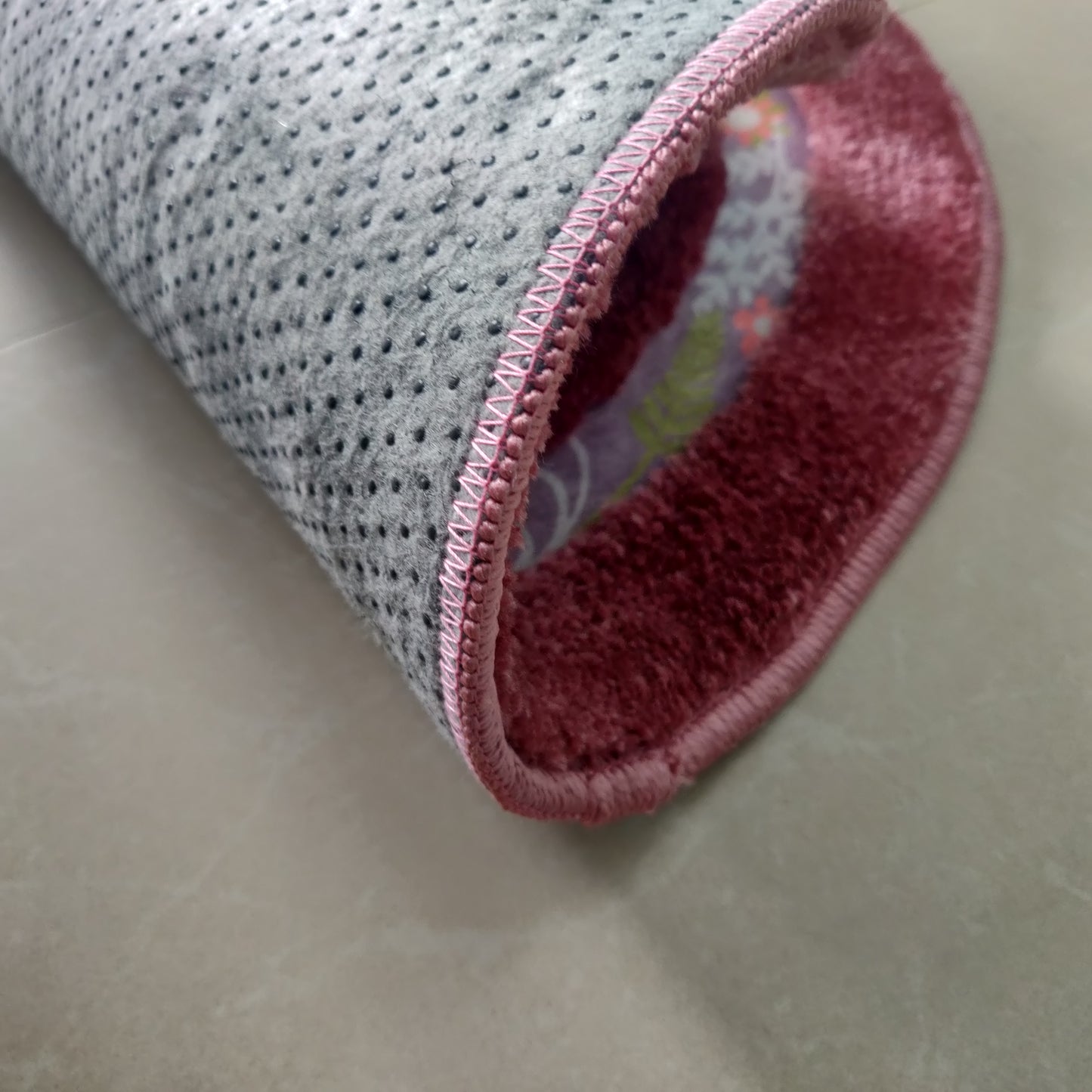 Avioni Home| Zengrove Floormat Collection | Soft Shaggy Oval Shape Floor mat /Door Mat | Wine Pink | Fluffy & 10mm Thick Mat | 40 x 60 CM