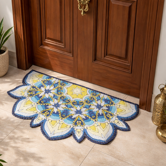 Avioni Home Floor Mats in Beautiful Rangoli Cutout Design | Anti Slip, Durable & Washable | Outdoor & Indoor