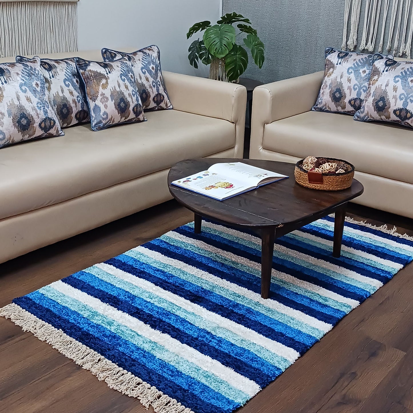 Avioni Carpets for Living Room – Neo Modern Collection Blue Carpet/Rug – 90cm x 150cm (~3×5 Feet)