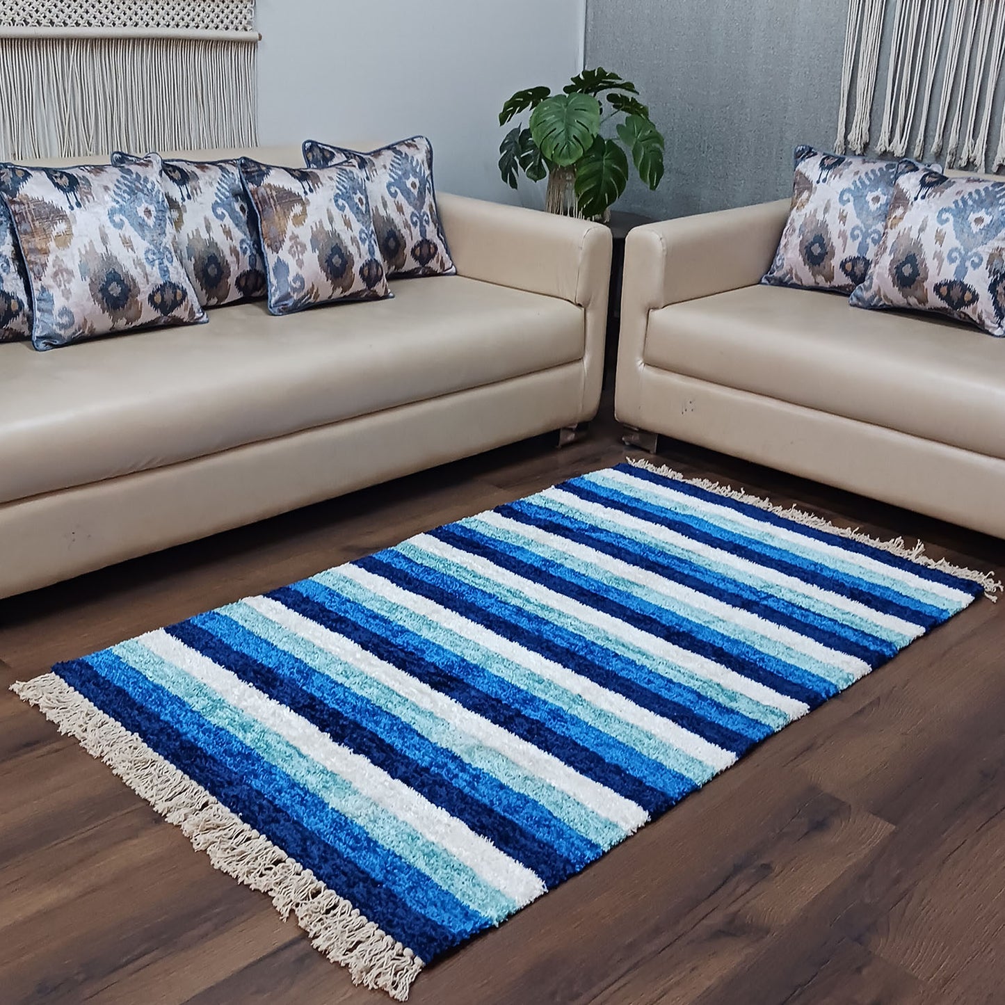 Avioni Carpets for Living Room – Neo Modern Collection Blue Carpet/Rug – 90cm x 150cm (~3×5 Feet)